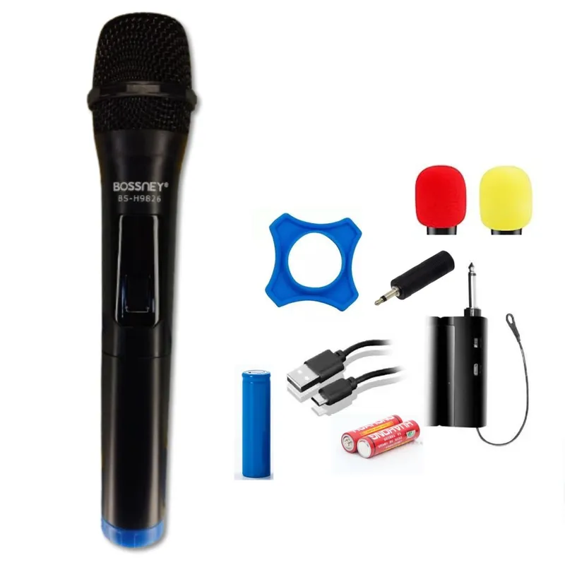 GENERICO - Micrófono inalámbrico Bossney BS-H9826 con pantalla digital
