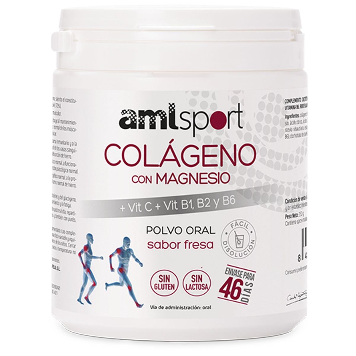ANA MARIA LAJUSTICIA - AML SPORT COLAGENO CON MAGNESIO + VITC + VITB1 B2 B6 Sabor Fresa