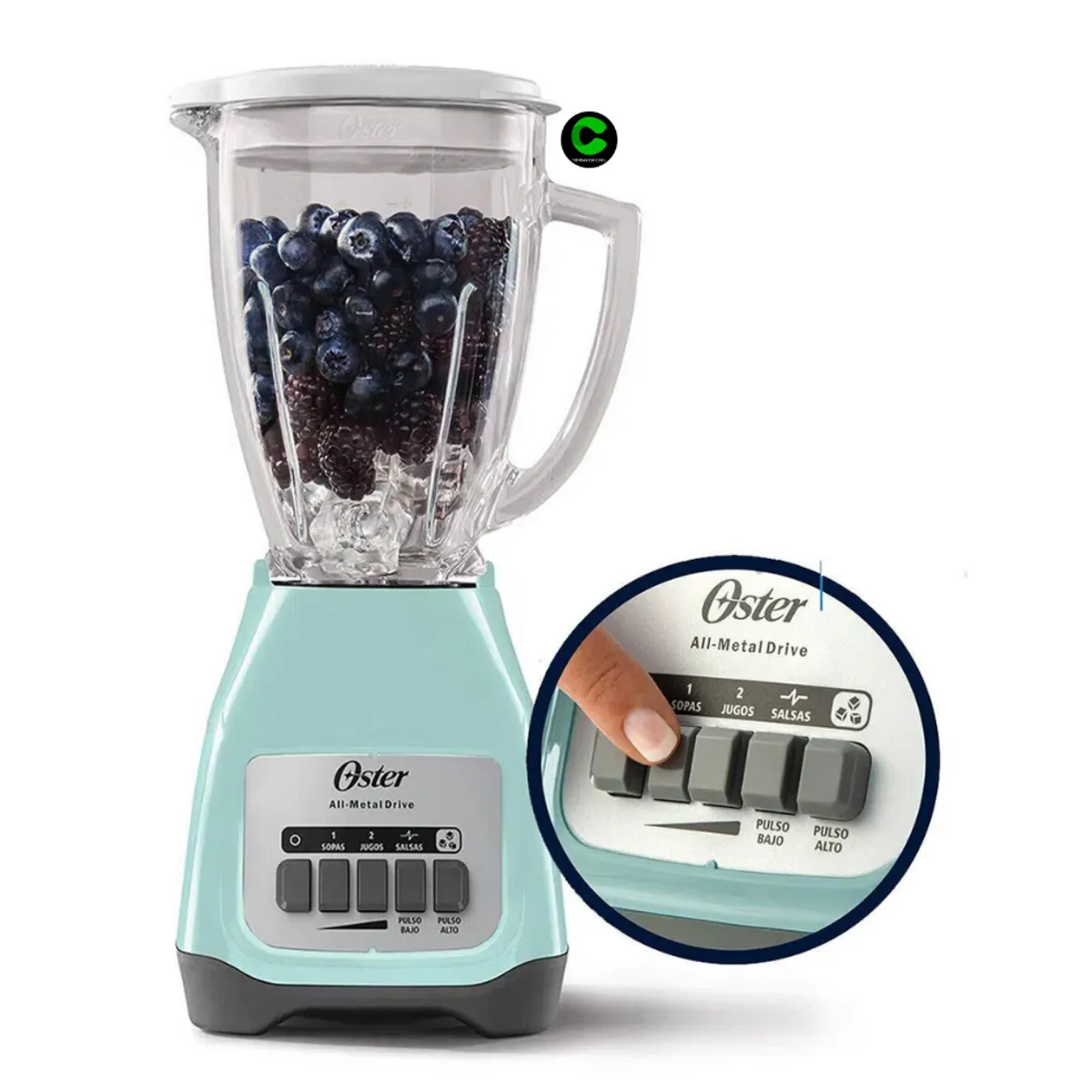 OSTER - Licuadora Oster 1.5L  2 Velocidades 550W -Turquesa