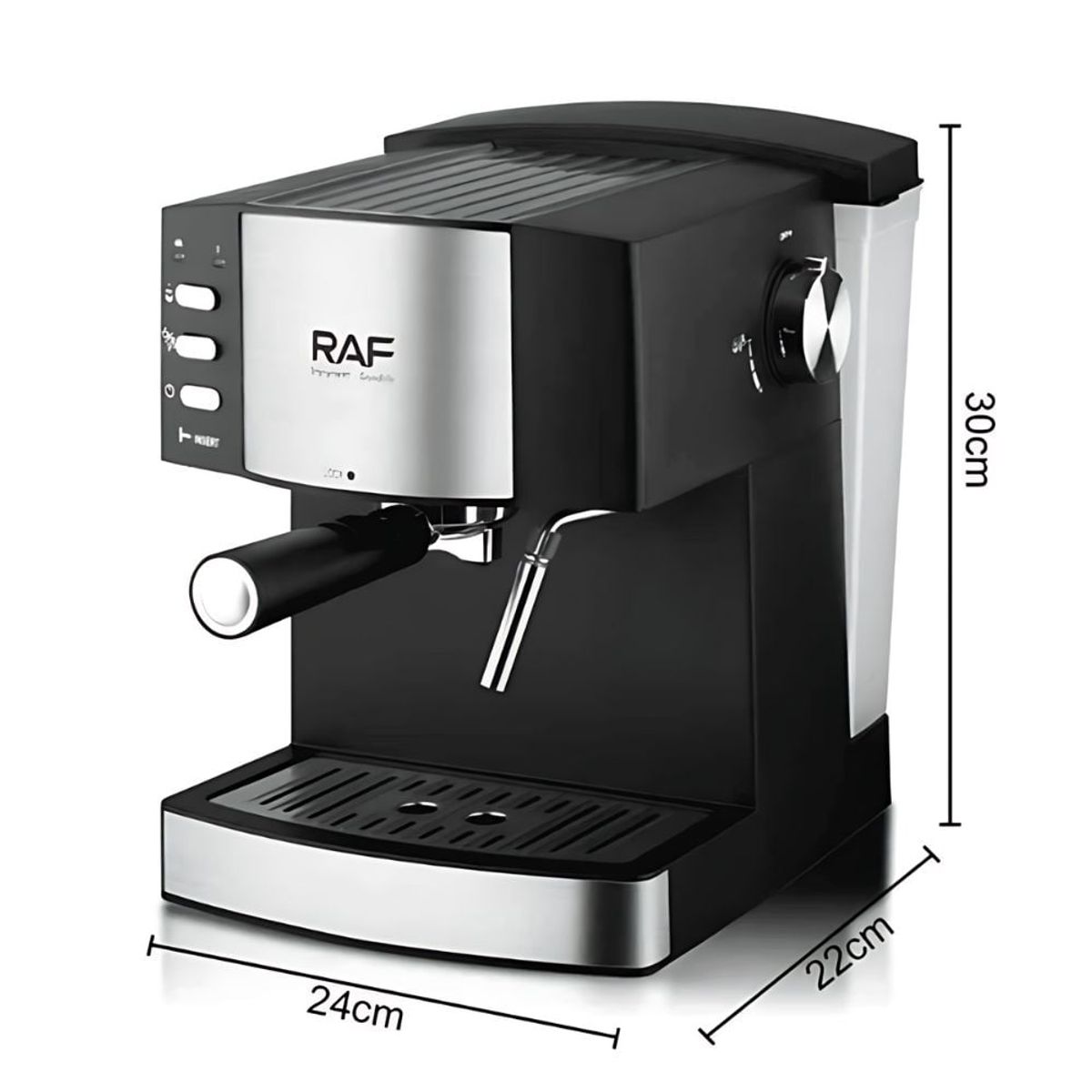 GENERICO - Máquina de café de alta potencia Con Espumador de vapor 1 6L