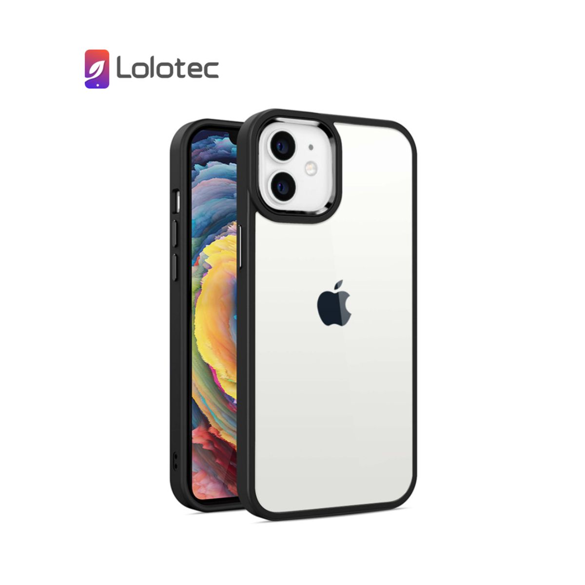 GENERICO - Case Para iPhone 13 Casely Transparente Con Borde Negro