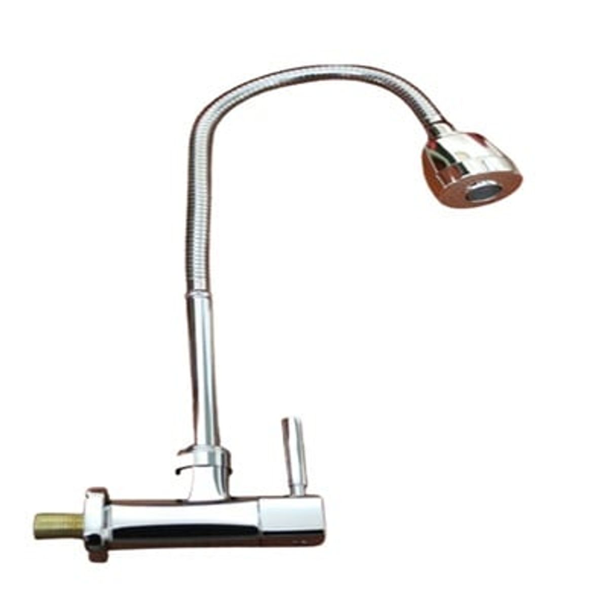 GENERICO - Pico Pared Flexible Cromado Cuadrado