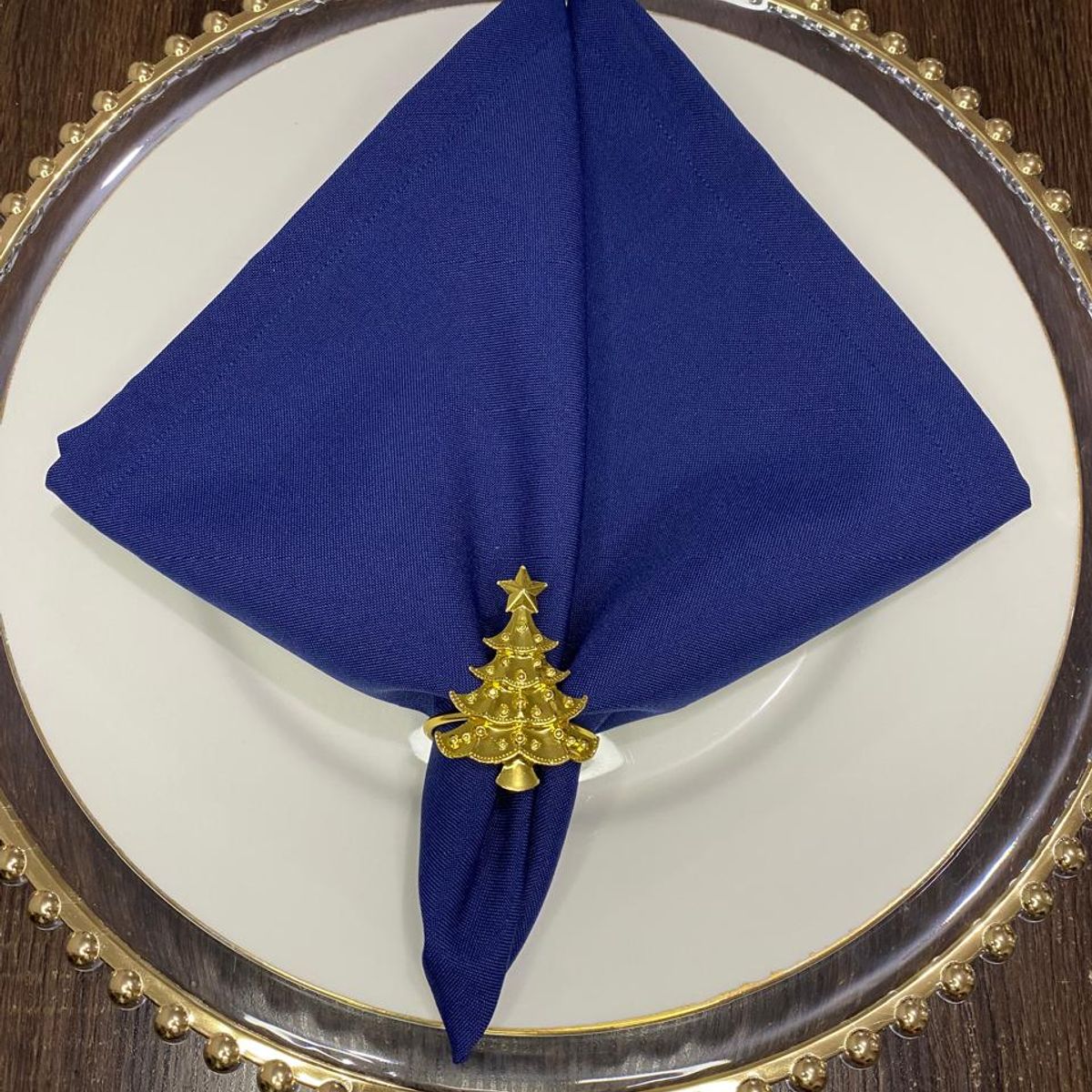 GENERICO - Servilletas de tela lino color azul juego de 4 - 40 X 40cm