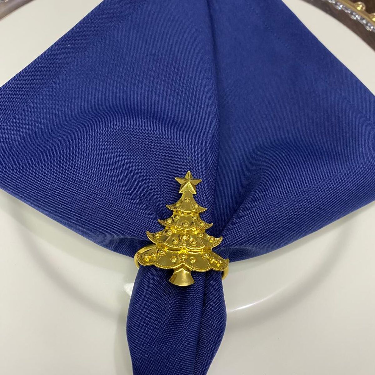 GENERICO - Servilletas de tela lino color azul juego de 6 - 40 X 40cm