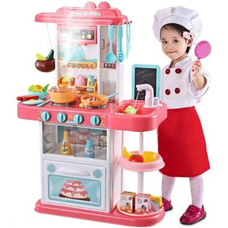GENERICO - Cocina Home Kitchen Rosado  con Sonido