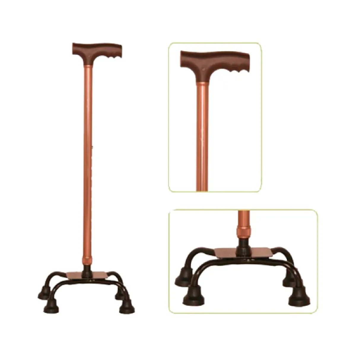 HOMECARE - BASTÓN DE 4 PATAS IMPORTADO