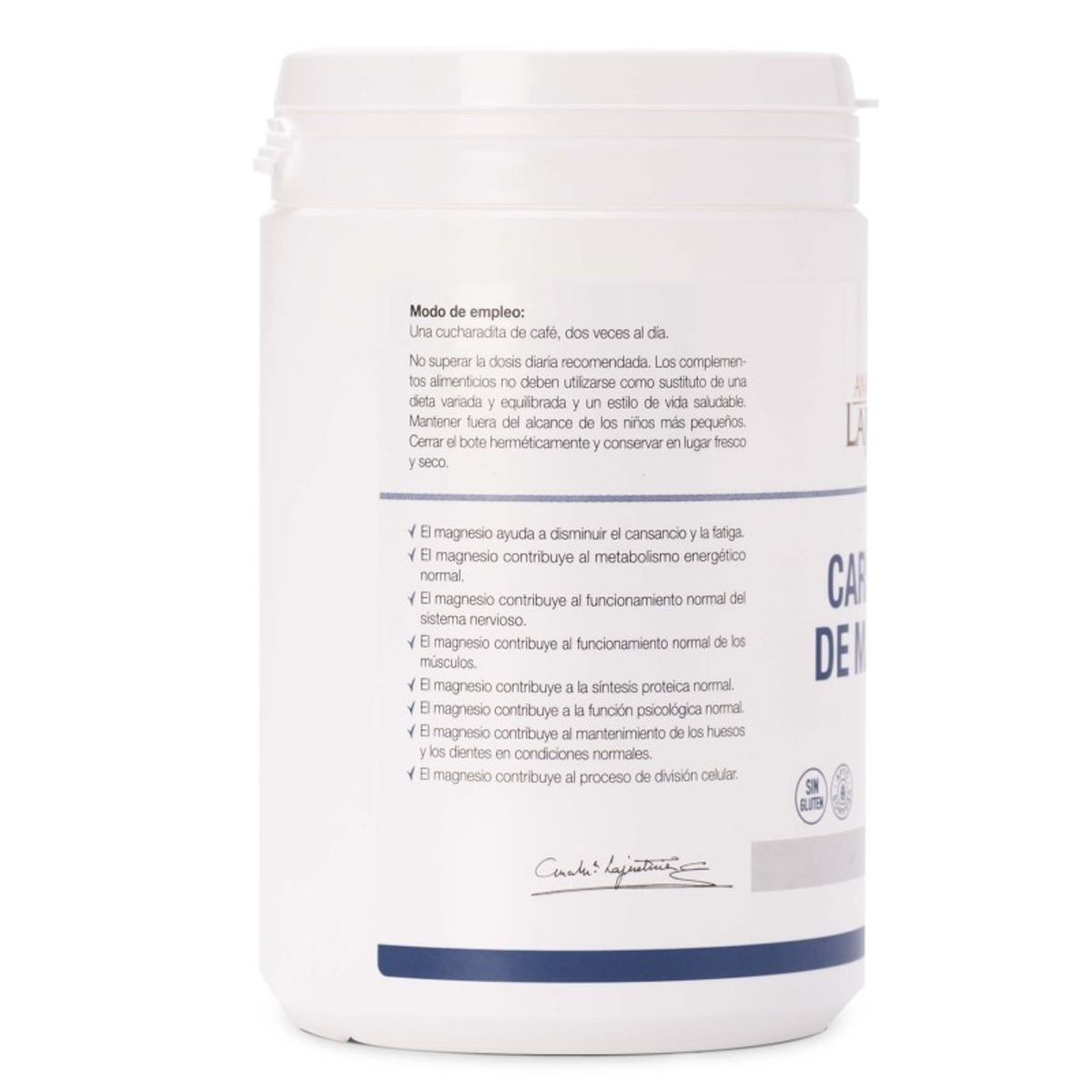 ANA MARIA LAJUSTICIA - CARBONATO DE MAGNESIO Presentación en Polvo