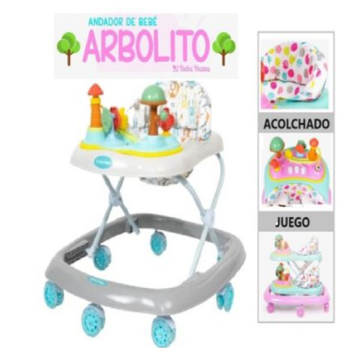 BABY HAPPY - Hi Baby Andador Musical Arbolito Gris