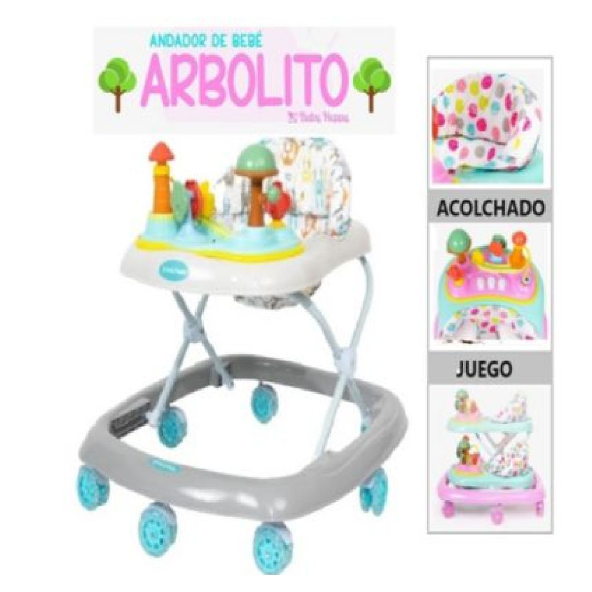 BABY HAPPY - Hi Baby Andador Musical Arbolito Gris