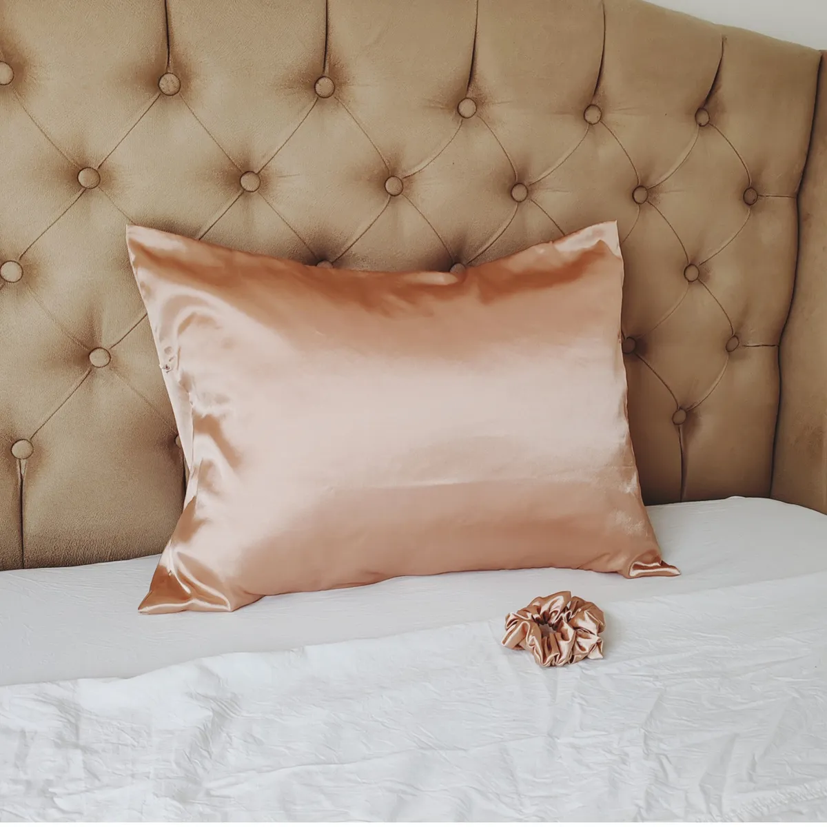 GENERICO - Funda de Almohada de Satín Antifrizz 50x70 cm - Color Cobre