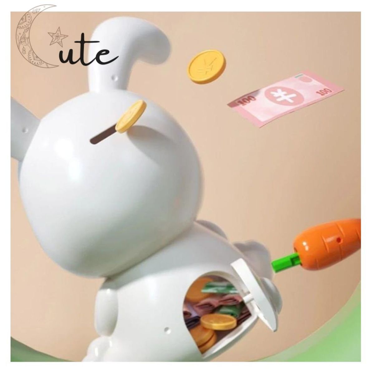 GENERICO - ALCANCÍA KAWAI CON DISEÑO DE CONEJO