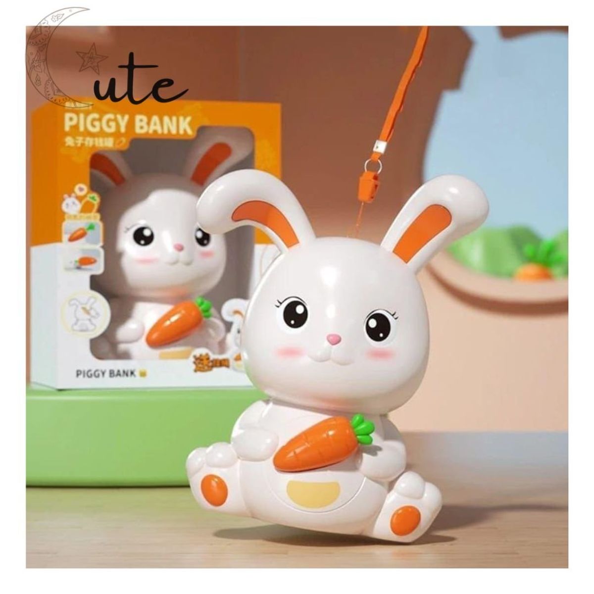 GENERICO - ALCANCÍA KAWAI CON DISEÑO DE CONEJO