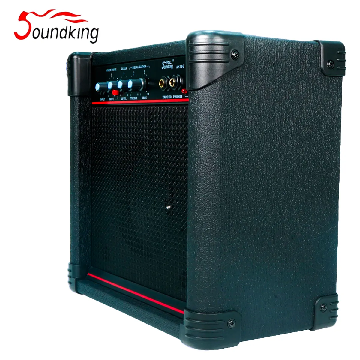SOUNDKING - Amplificador de Guitarra AK15G Negro 15W con Overdrive y EQ