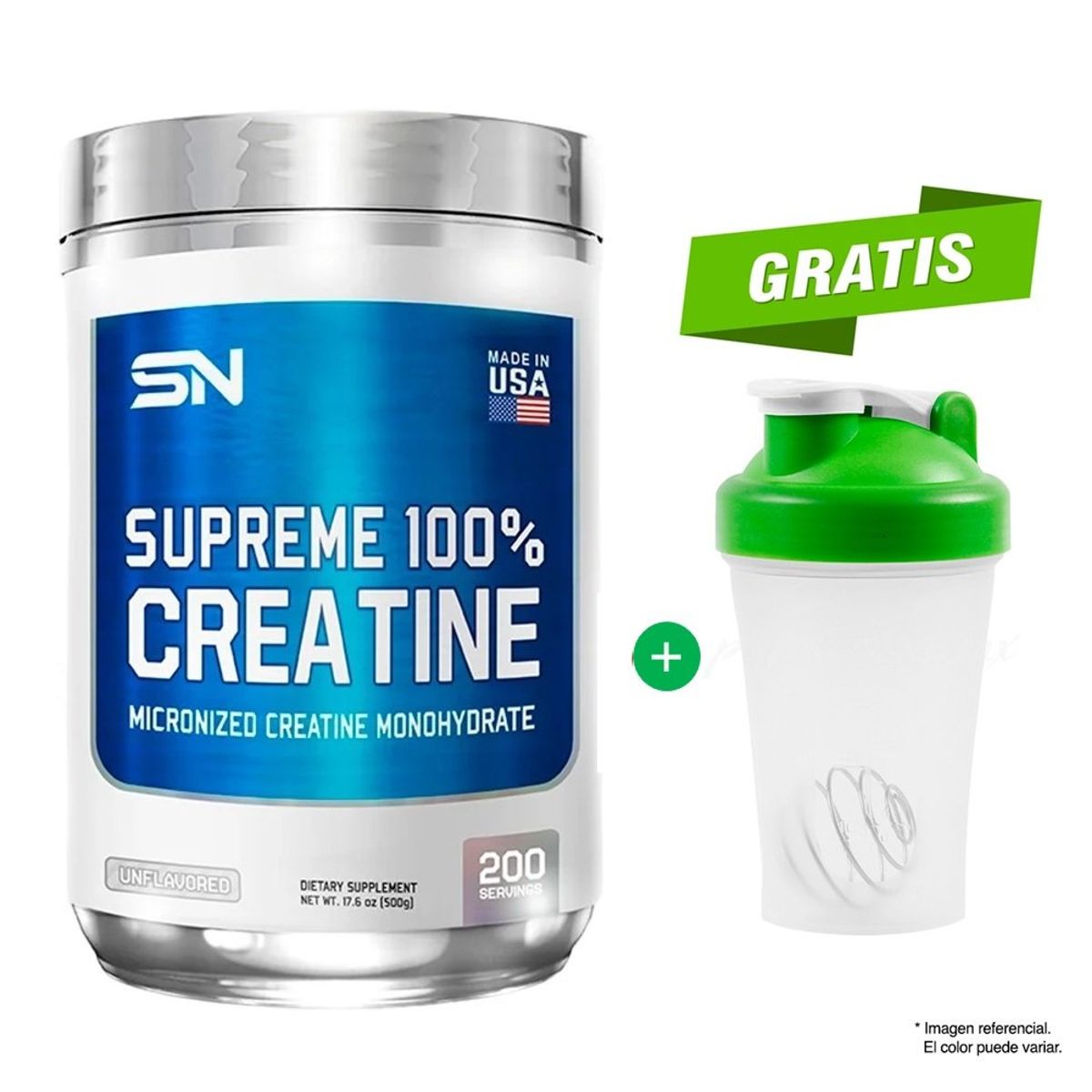 SUPREME NUTRITION - CREATINA 500 GR SUPREME NUTRITION Sabor NATURAL