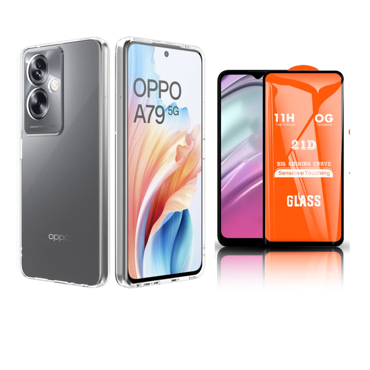 SPACE - CASE SPACE TRANSPARENTE OPPO A79 5G + MICA