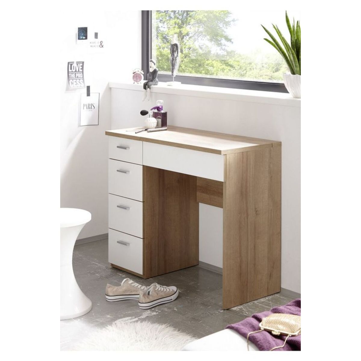 GENERICO - Escritorio Moderno Karina 5 Cajones R&R Muebles