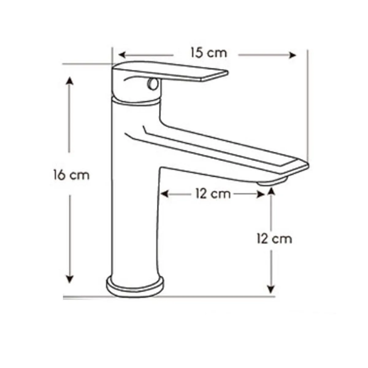 GENERICO - Grifería para Baño Gun Gris Acero Cromado