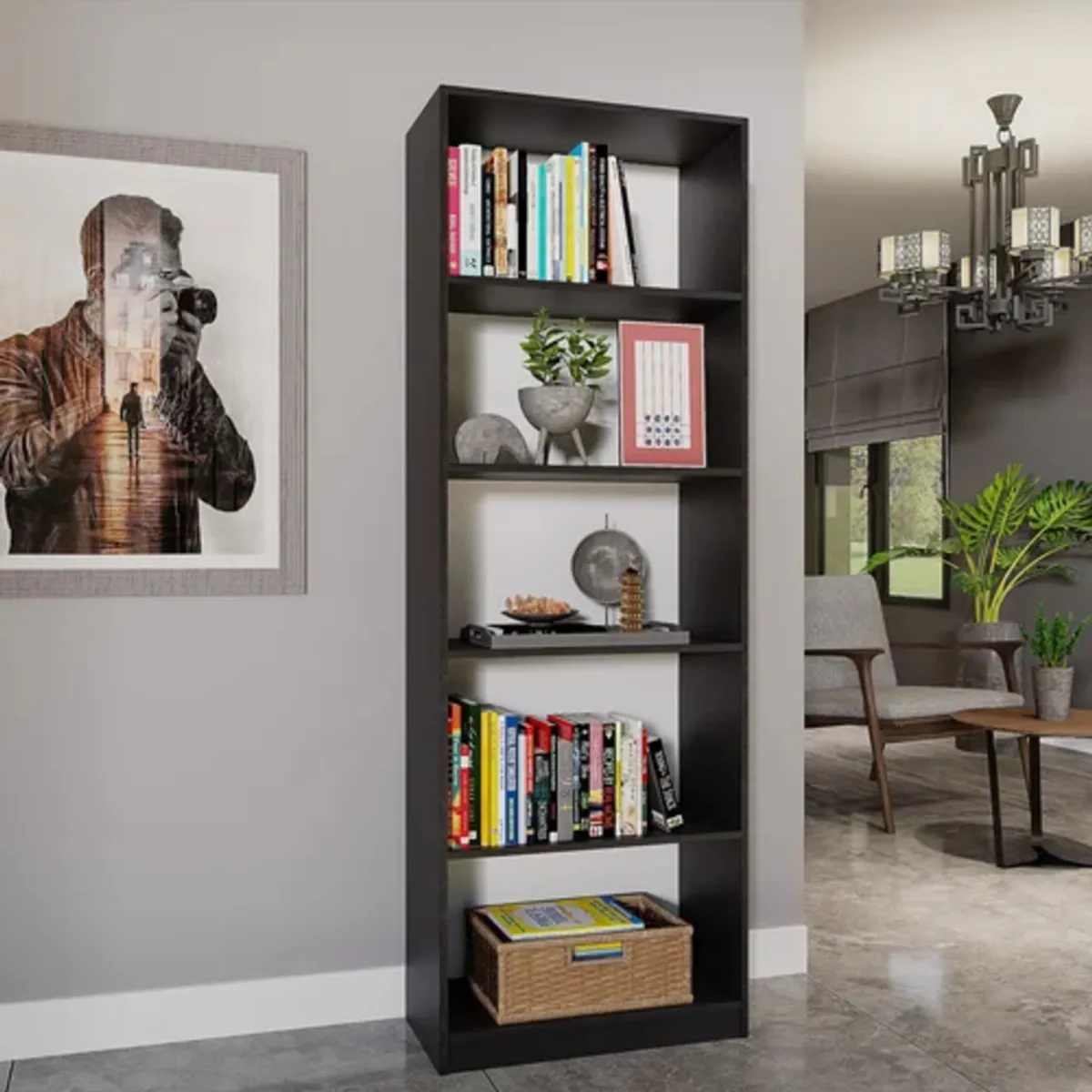 GENERICO - Estante Moderno Alex Negro R&R Muebles