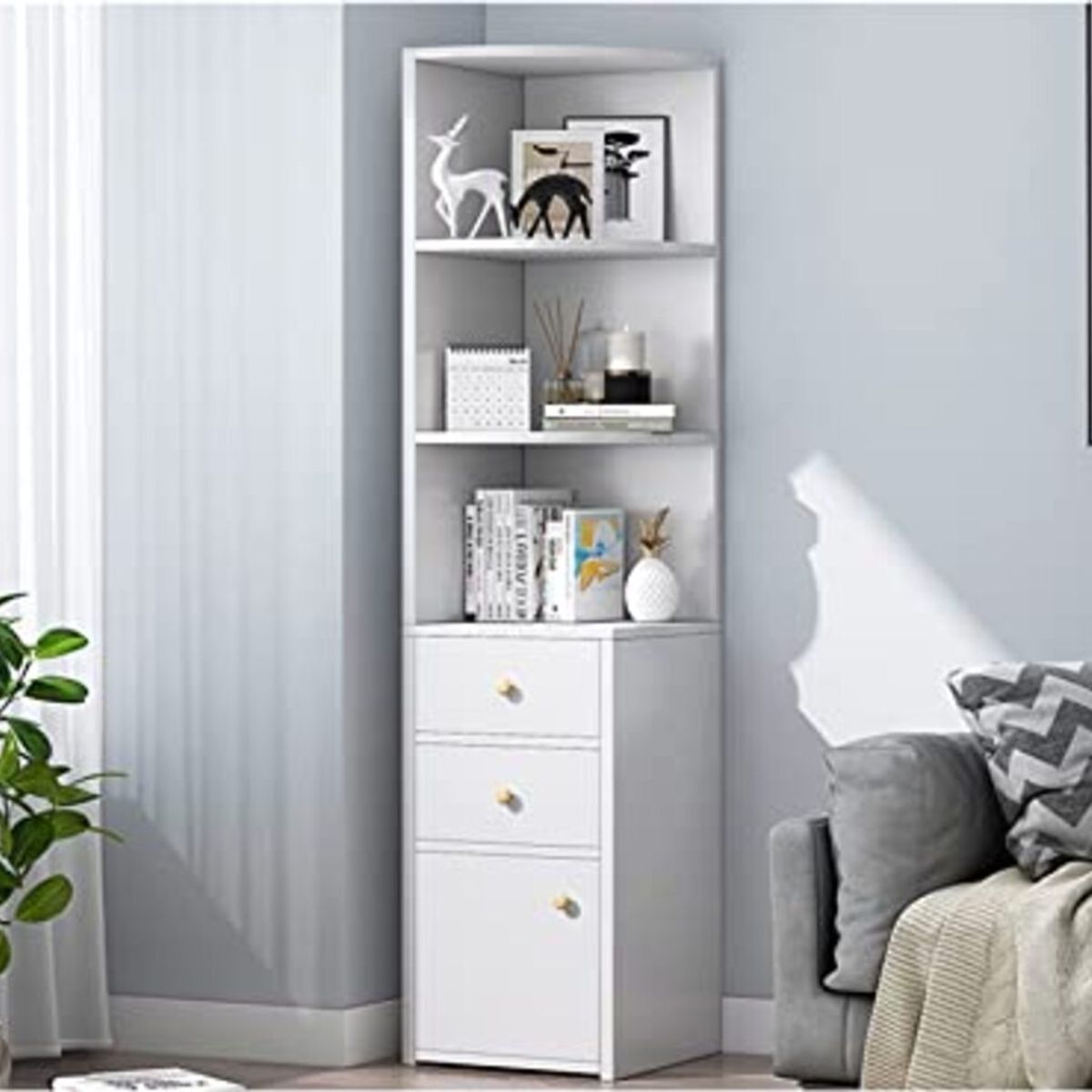 GENERICO - Estante Moderno Renzo 150Cm Blanco R&R Muebles