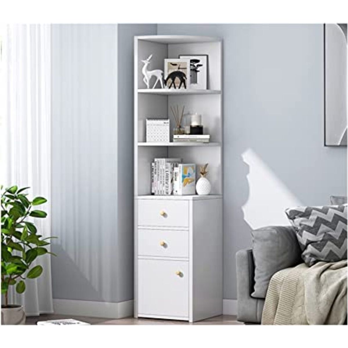 GENERICO - Estante Moderno Renzo 150Cm Blanco R&R Muebles