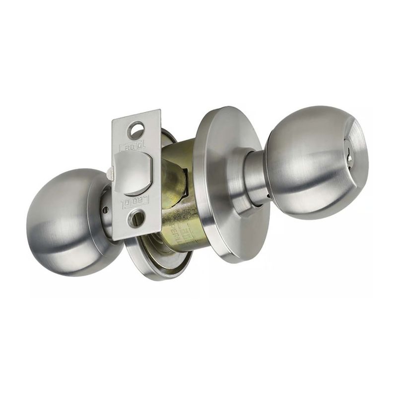 GENERICO - CHAPA BOLA Cerradura de Pomo Dormitorio Acero INOXIDABLE Cantol