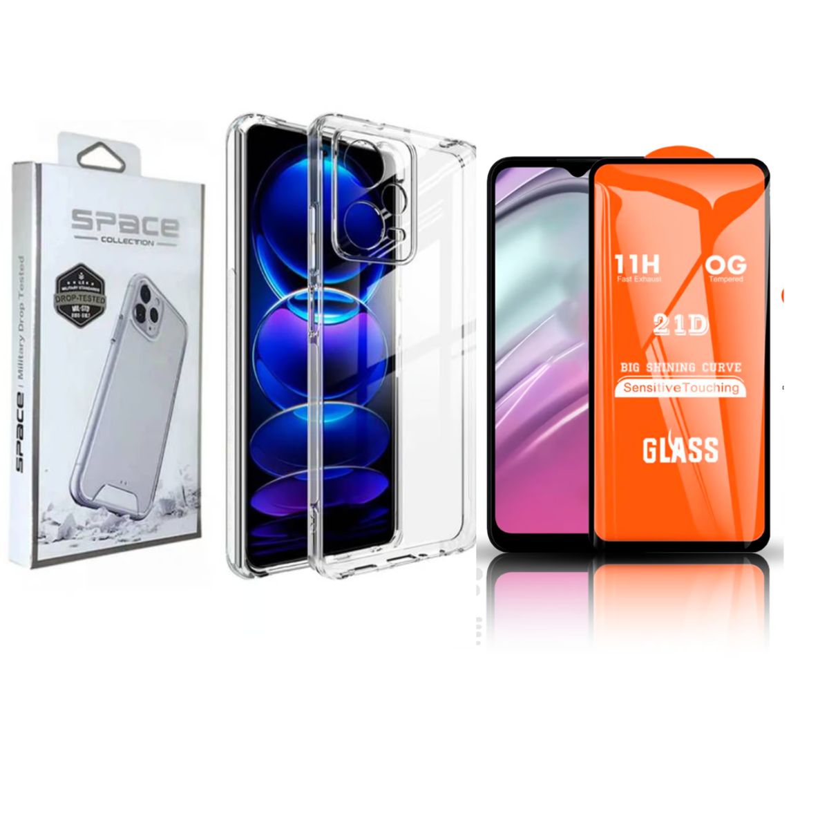 SPACE - CASE SPACE TRANSPARENTE PARA  XIAOMI 13T + MICA