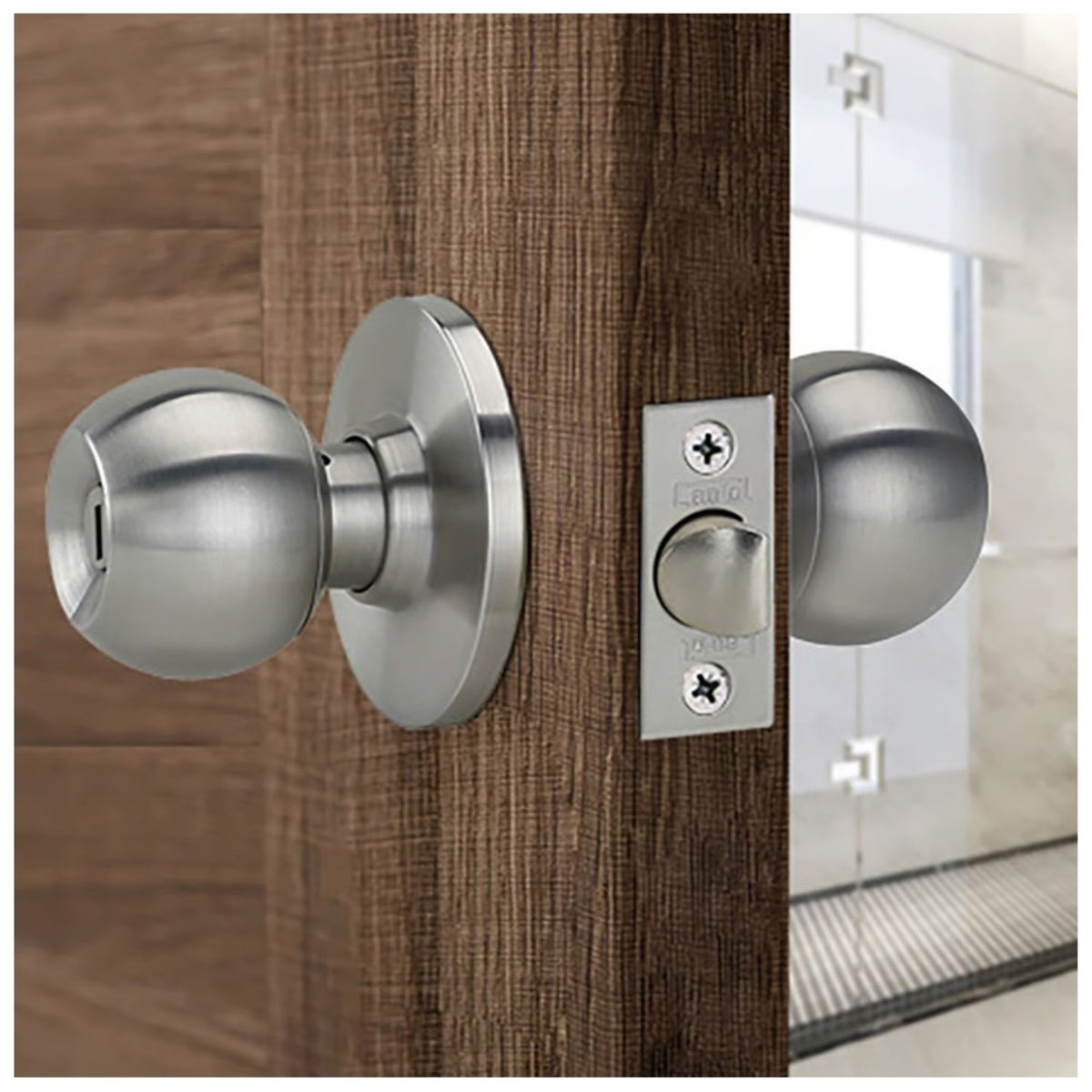 GENERICO - CHAPA BOLA Cerradura de Pomo para baño Acero INOXIDABLE Cantol