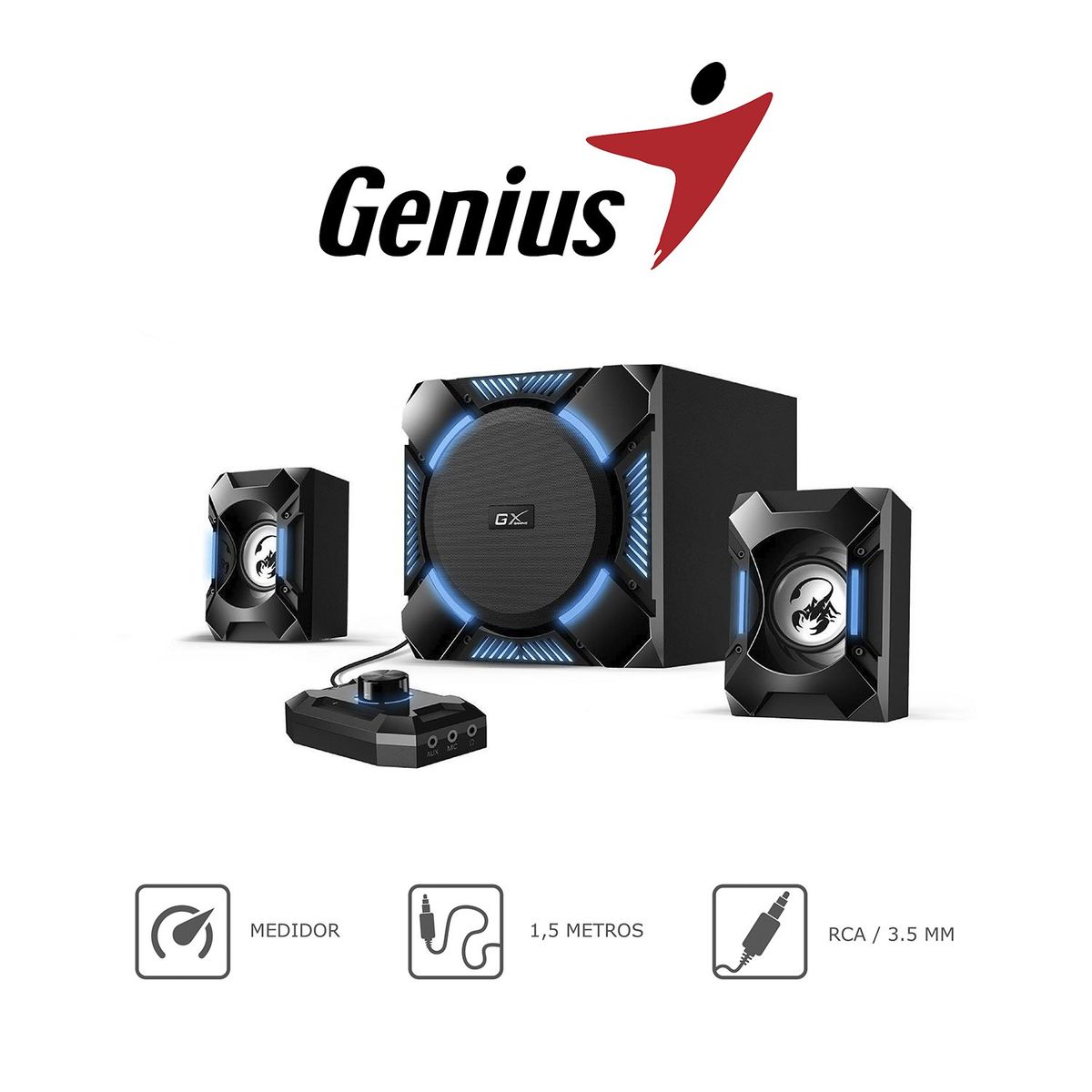 GENIUS - Parlante Genius GX Gaming Speaker System  SW-G2.1 1200 36W