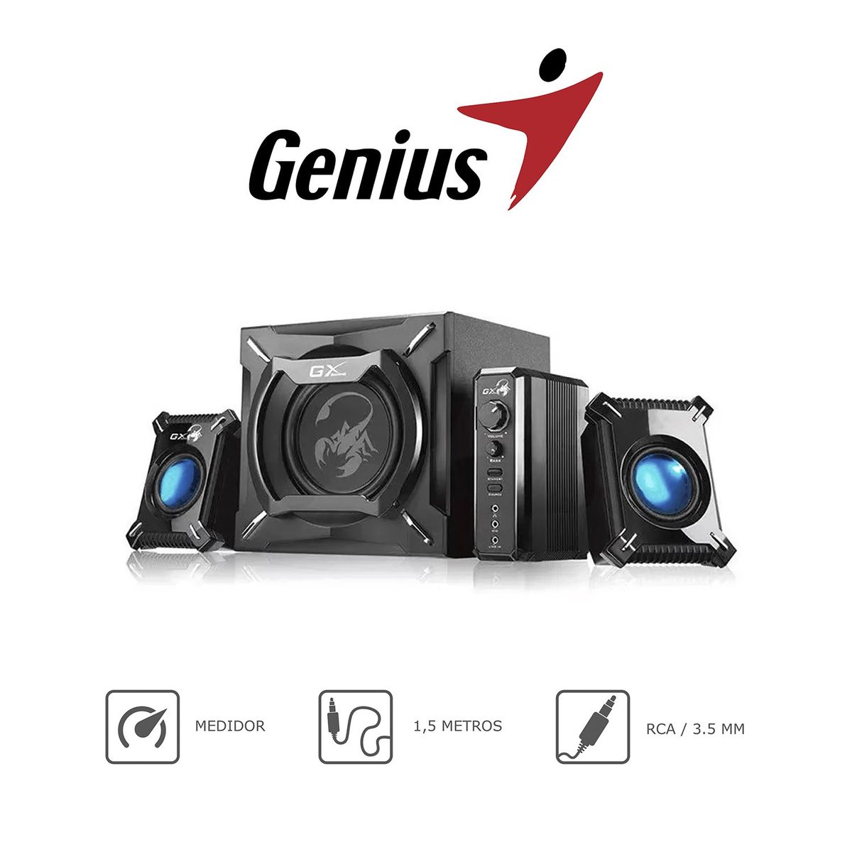 GENIUS - Parlante GX Thunderclap Bass Gaming Speaker System SW-G2.1 2000 II 45W