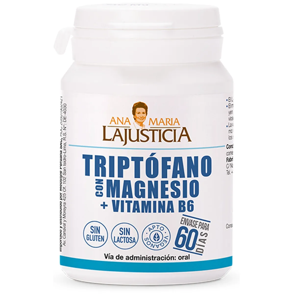 ANA MARIA LAJUSTICIA - TRIPTÓFANO CON MAGNESIO + VITAMINA B6  60 comprimidos
