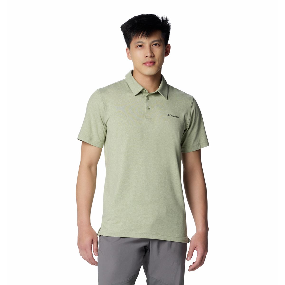 COLUMBIA - Polo Columbia Hombre Tech Trail  Verde COLUMBIA