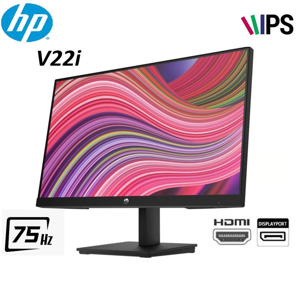 HP - Monitor HP V22i G5 215 IPS 75Hz 5ms FHD VGA HDMI DP 2D9K0AA
