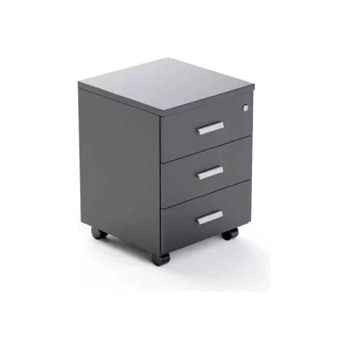 NACION MUEBLES - CAJONERA EMMA COLOR NEGRO CON RUEDAS NM