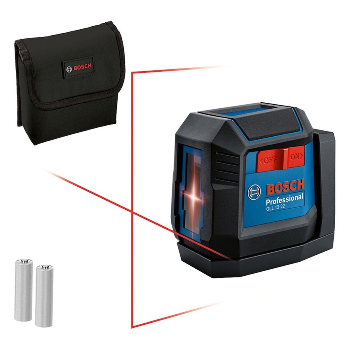 BOSCH - Nivel Laser de 2 Lineas Rojo 12 Metros GLL 12-22 Bosch