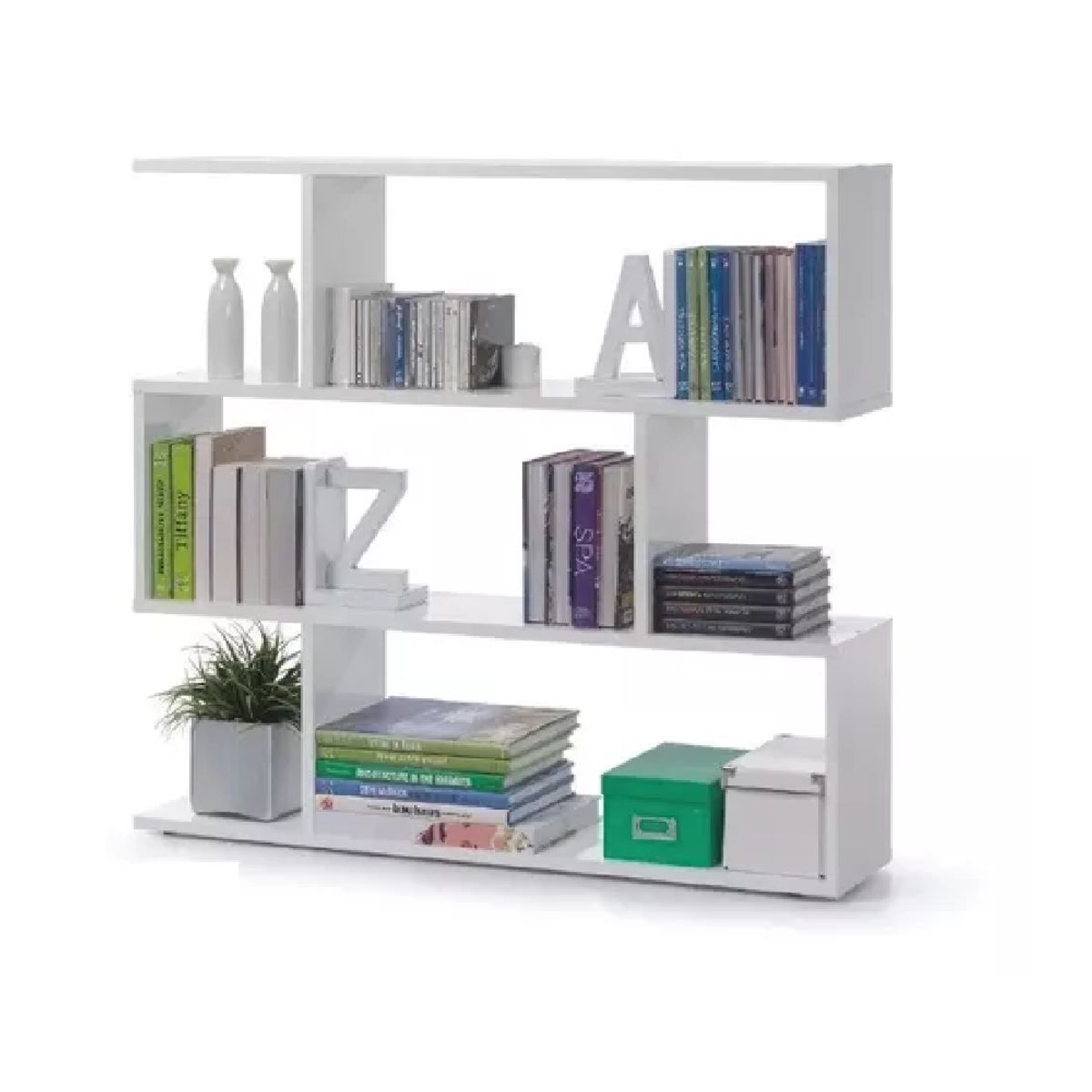 NACION MUEBLES - LIBRERO BEATRICE COLOR BLANCO NM