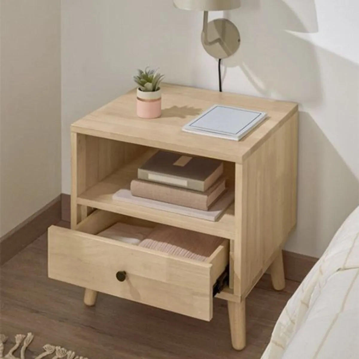 GENERICO - Velador Vintage Fernando 1 Cajón R&R Muebles