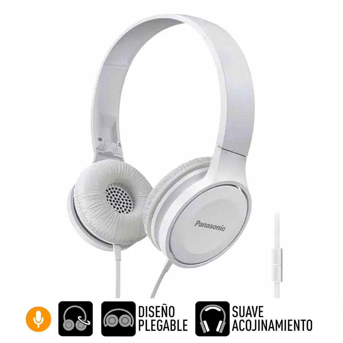 PANASONIC - Audífonos On Ear Panasonic RP-HF100M Blanco