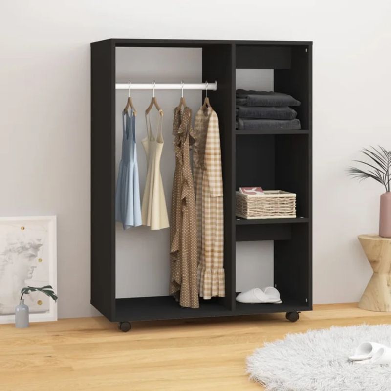 GENERICO - Armario Moderno Sato Negro R&R Muebles