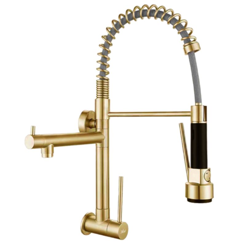 IMPORTADO MC - Griferia tipo Ganso de Lujo Para Cocina en Acero Inoxidable Dorado