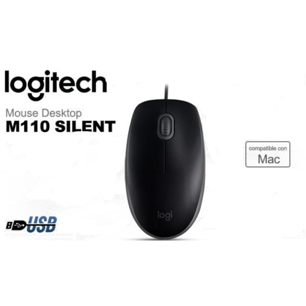 LOGITECH - Mouse Logitech M110 Silent-Negro