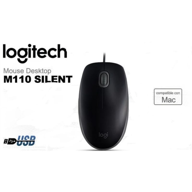 LOGITECH - Mouse Logitech M110 Silent-Negro