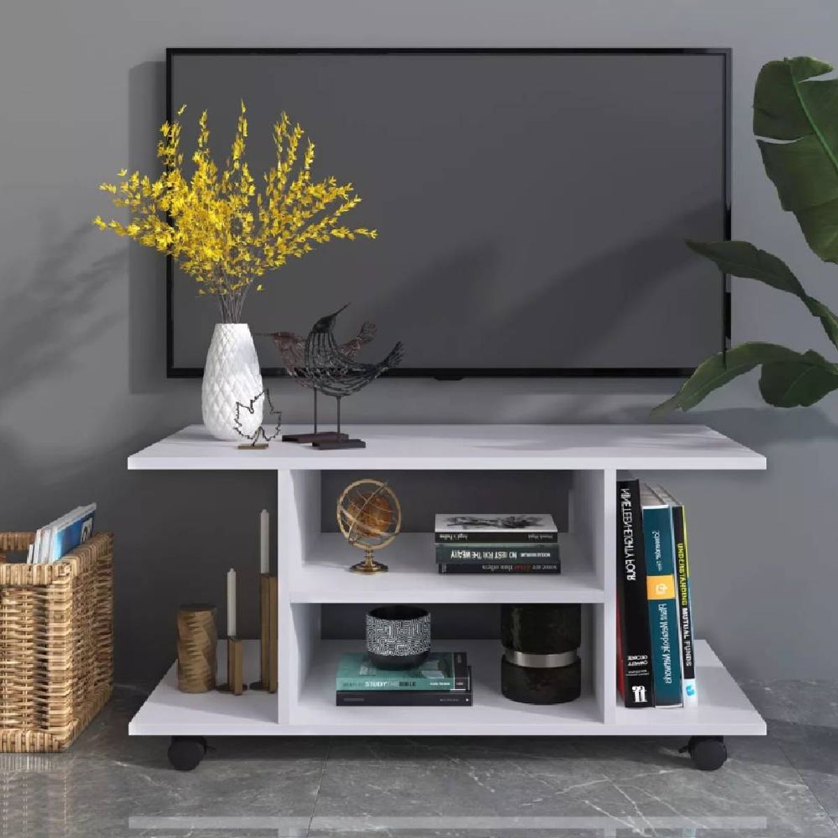 NACION MUEBLES - CENTRO DE ENTRETENIMIENTO VITTORIA COLOR BLANCO NM