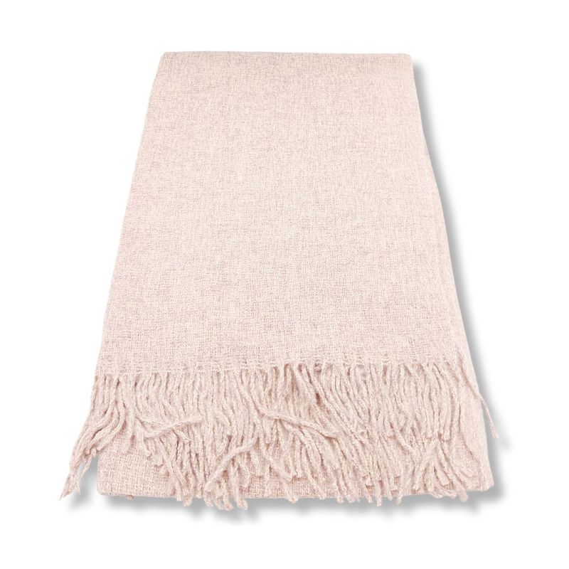 GENERICO - Maxi Bufanda Mujer Color Entero Lavanda