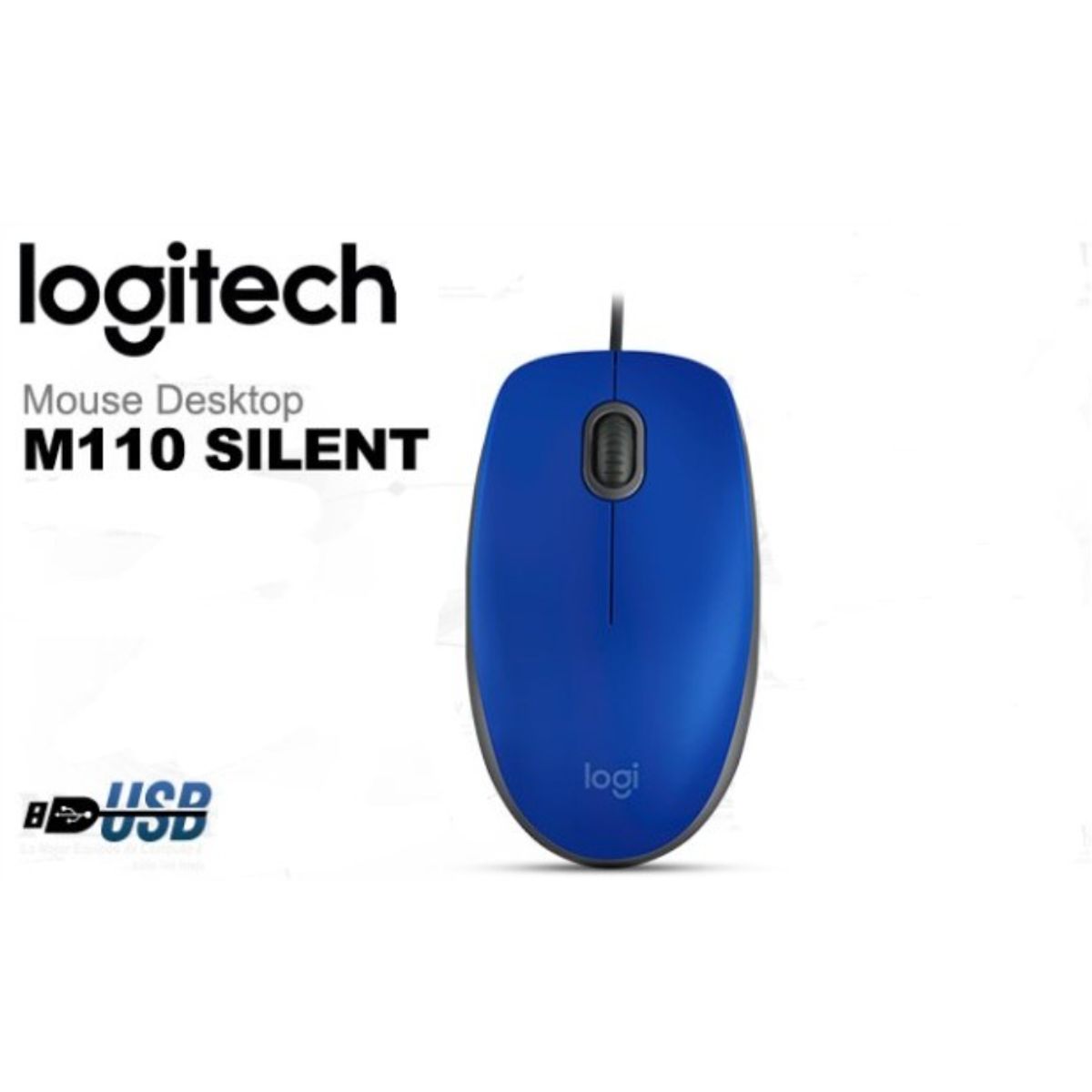 LOGITECH - Mouse Logitech M110 Silent-Azul