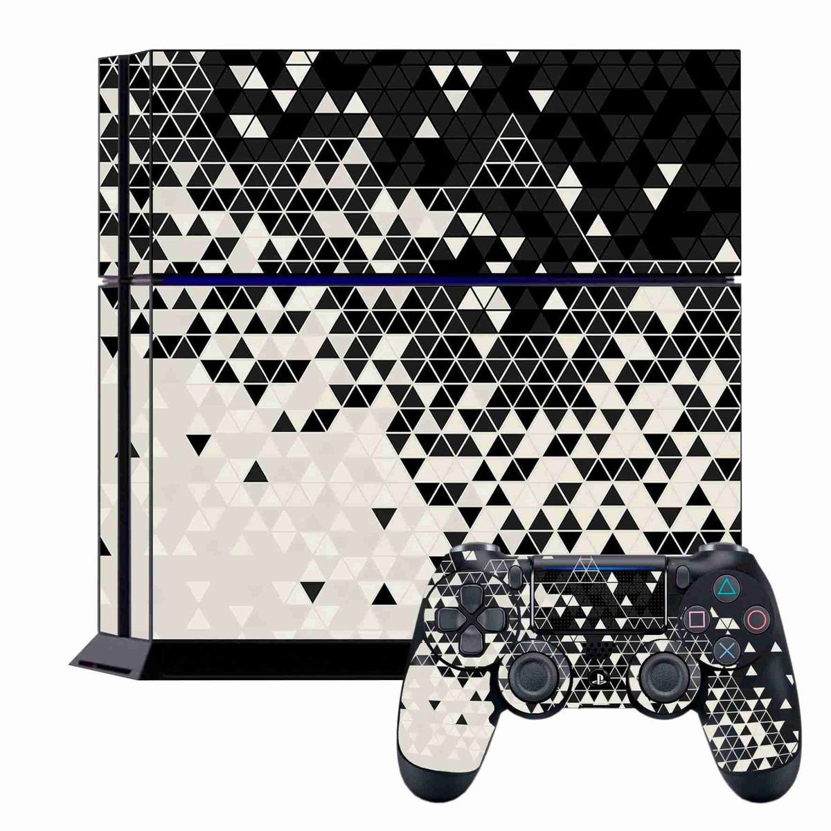 GENERICO - Skin Adhesivo Abstracto Beige y Negro para Ps4 Fat