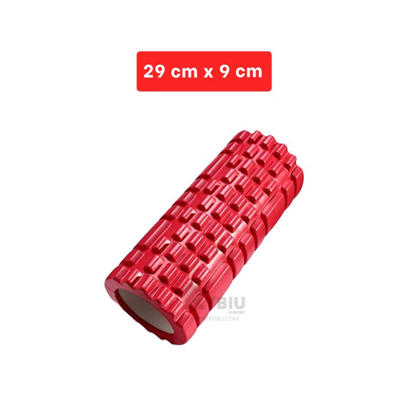 RYBIU IMPORT - Rollo Fitness 29x9 de Color Rojo Y+Ligas de Regalo