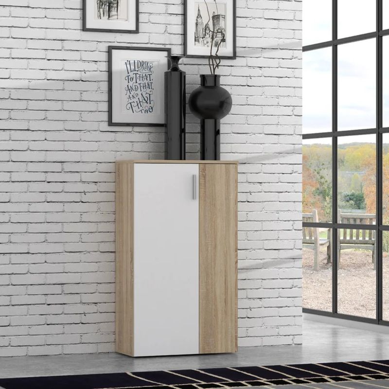 GENERICO - Zapatera Moderna Ine Blanco Y Marron R&R Muebles