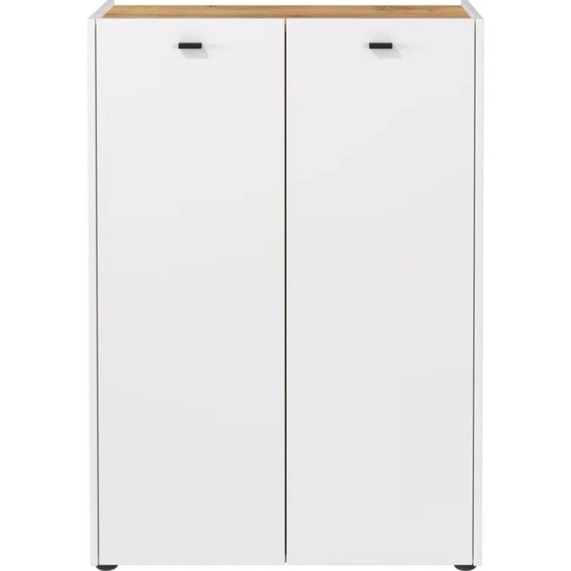 GENERICO - Zapatera Moderna Mino Blanco Y Marron R&R Muebles
