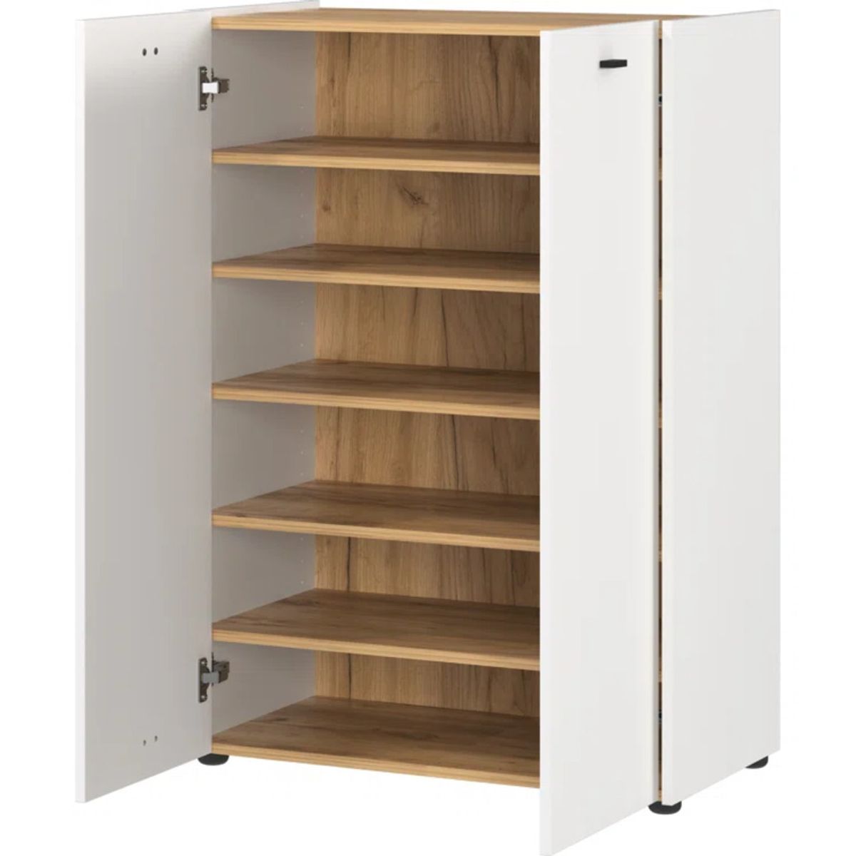 GENERICO - Zapatera Moderna Mino Blanco Y Marron R&R Muebles