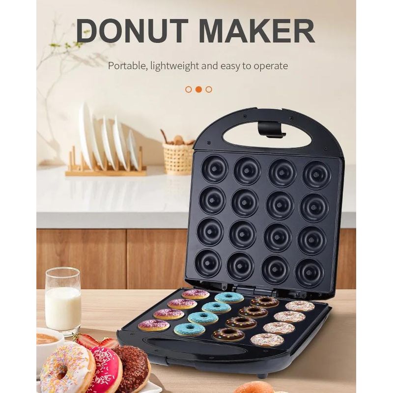 GENERICO - MÁQUINA PARA HACER 16 MINI DONAS / DONITAS / DONUTS